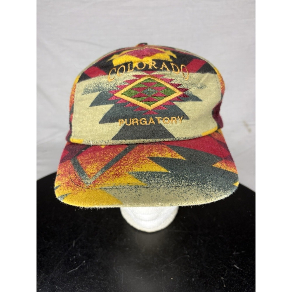 Vintage Southwestern Colorado Purgatory Adjustable Hat Cap Multicolored